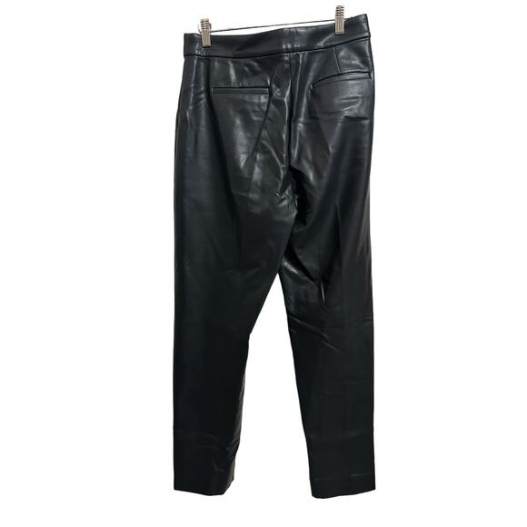 J. Crew Kate straight-leg pant in faux leather black size 6T  $158 - Picture 7 of 9